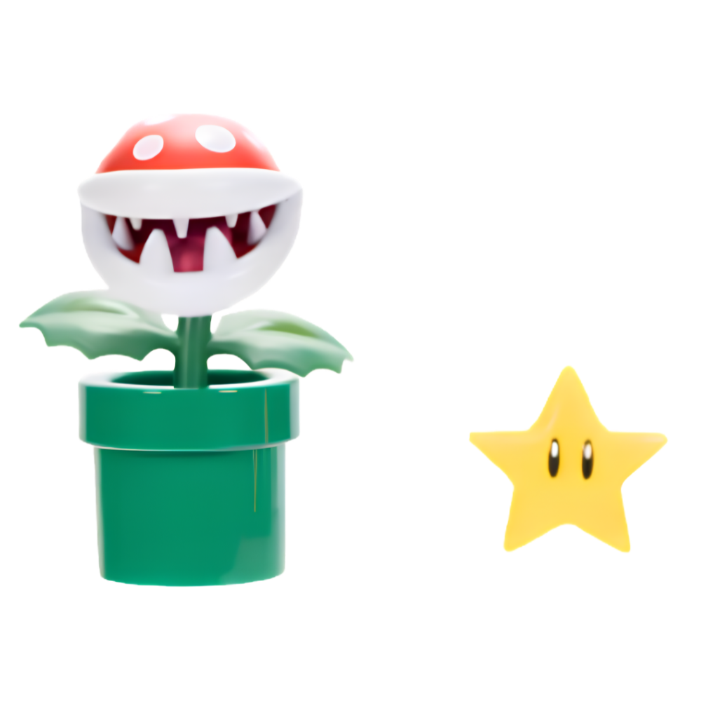 PLANTA PIRAÑA + ESTRELLA SUPER MARIO
