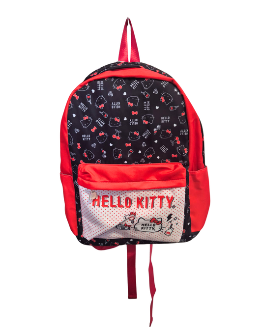 MOCHILA NEGRA HELLO KITTY ESCOLAR