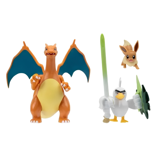 CHARIZARD, EEVEE & SIRFETCH'D DELUXE ACTION