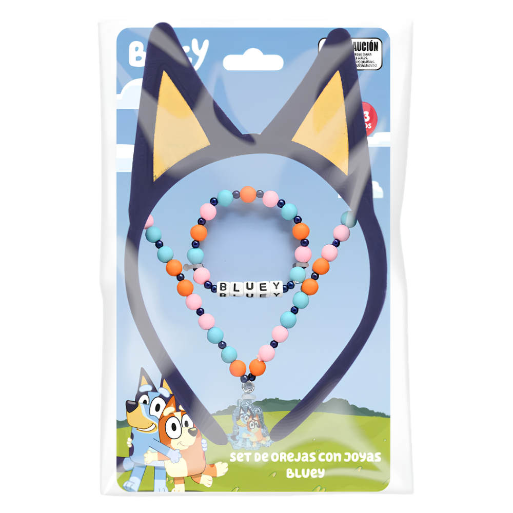 SET OREJAS CON JOYAS DE BLUEY