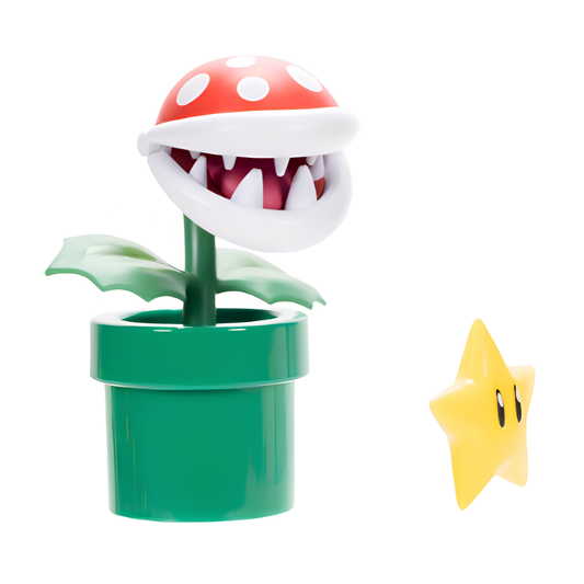 PLANTA PIRAÑA + ESTRELLA SUPER MARIO
