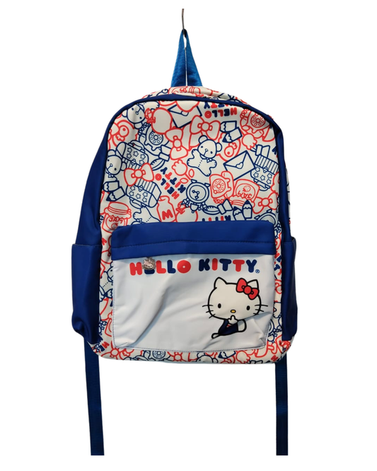 MOCHILA AZUL HELLO KITTY ESCOLAR