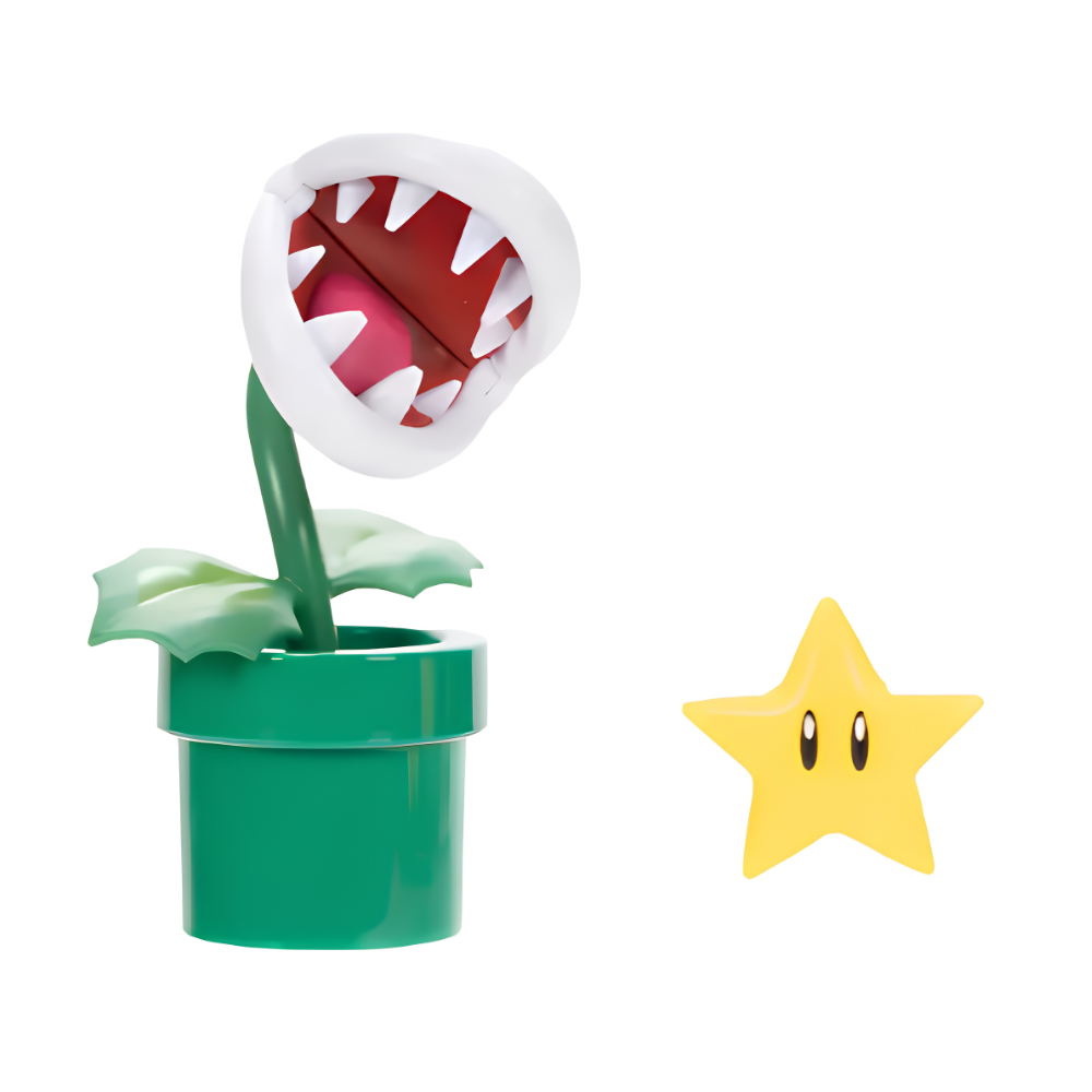 PLANTA PIRAÑA + ESTRELLA SUPER MARIO