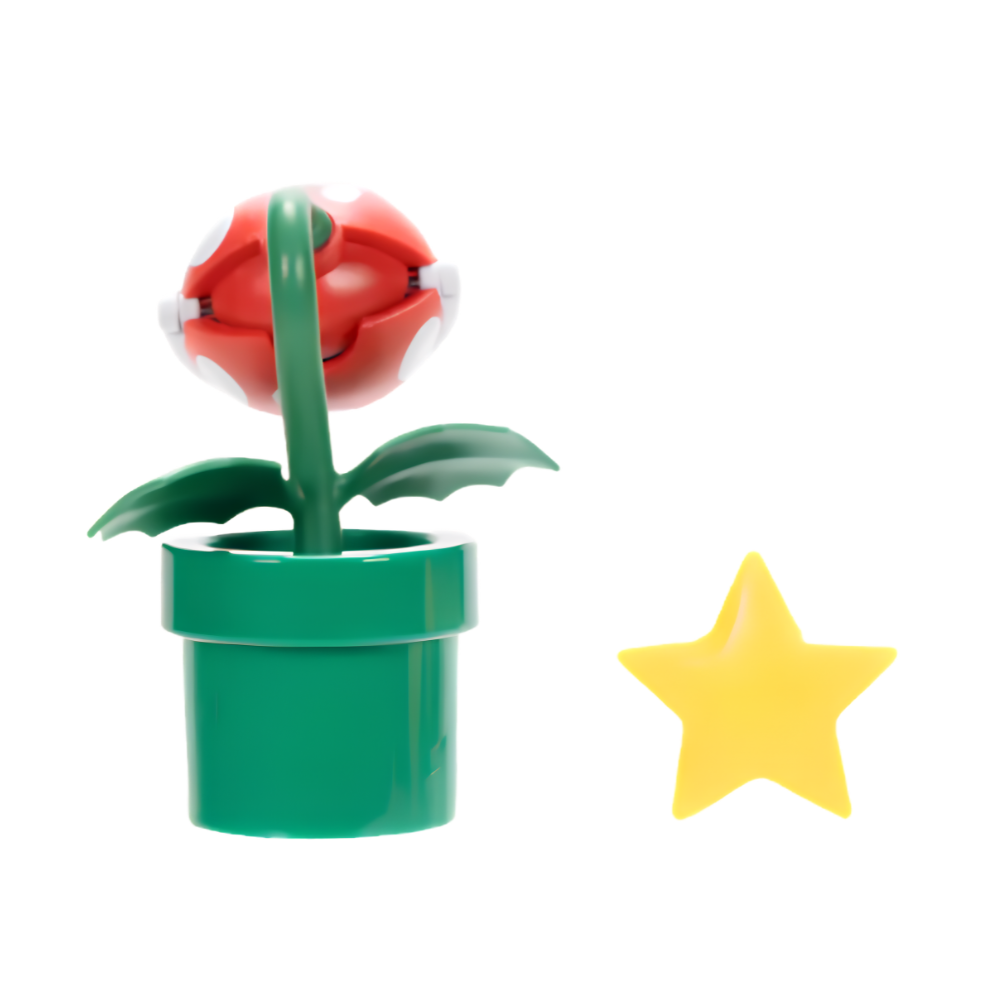 PLANTA PIRAÑA + ESTRELLA SUPER MARIO