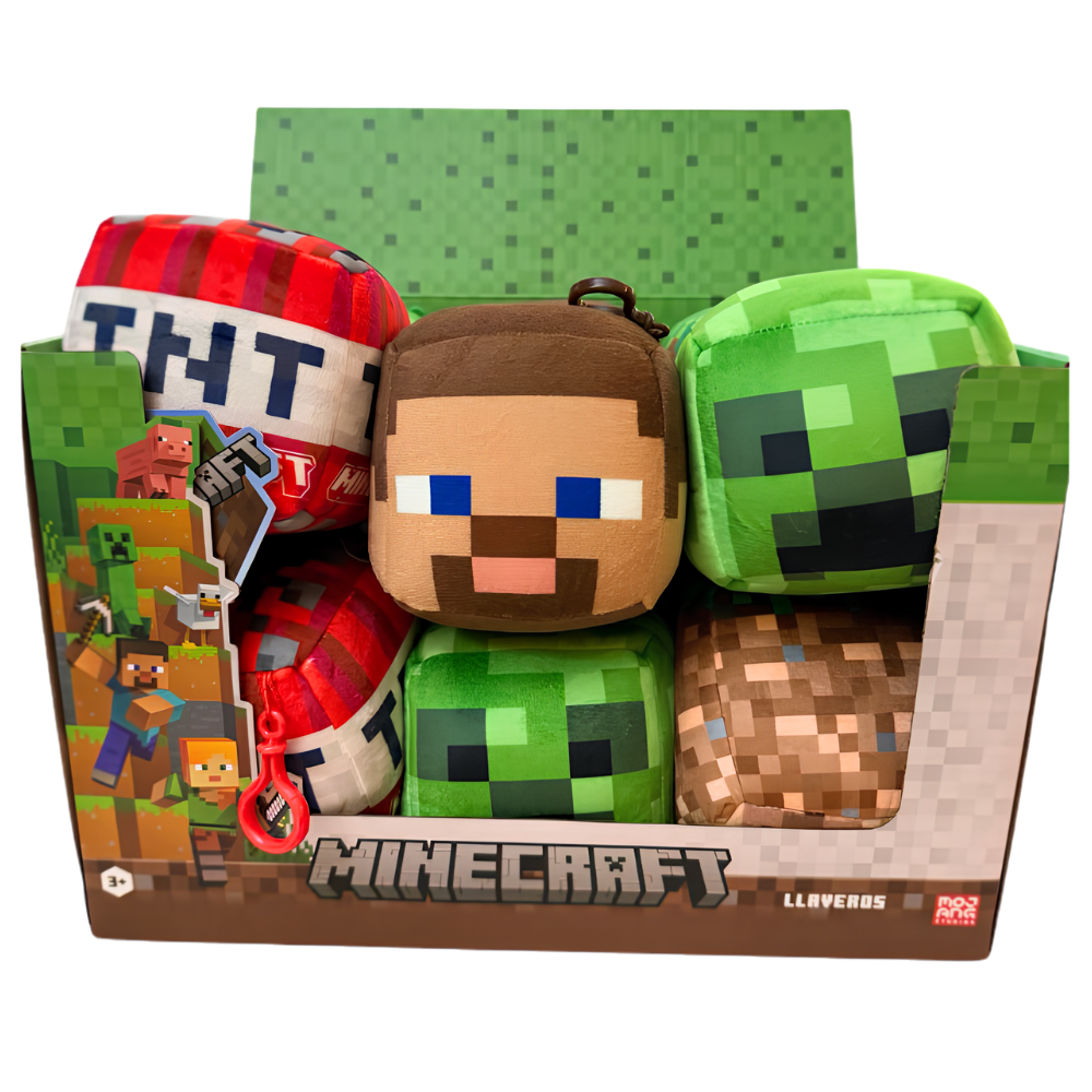 PELUCHES CUBO MINECRAFT 12CM / VARIEDADES