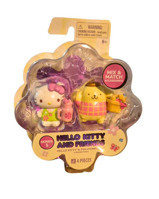PACK FIGURAS HELLO KITTY & POMPOMPURIN